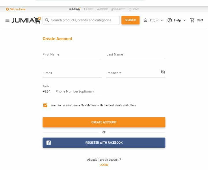 How to create Jumia account in order to buy something online successfully