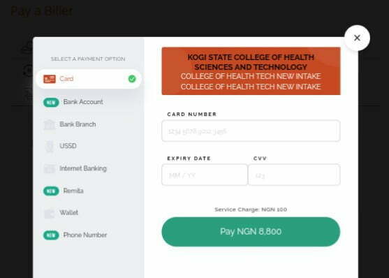 How to pay with your debit card on remita to Kogi State College Of Healths