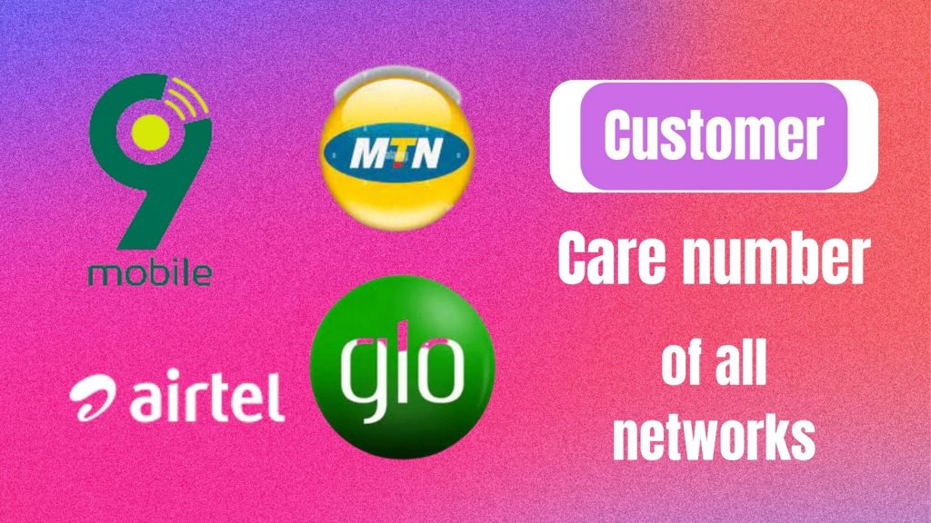 Customer care numbers of Airtel, Glo, MTN, and 9mobile