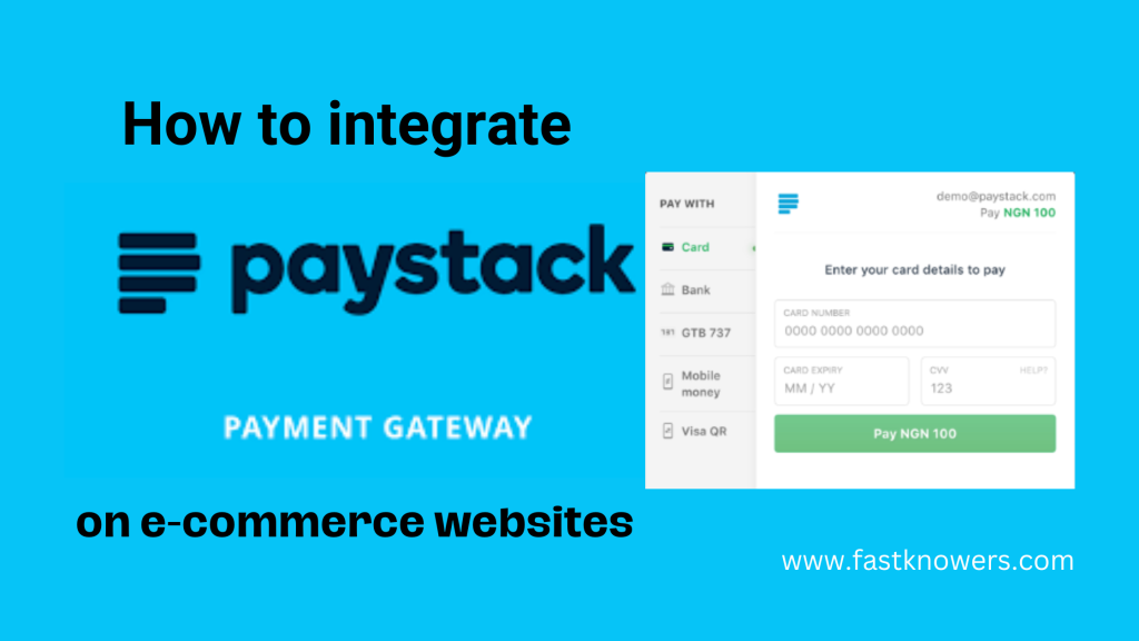 How to integrate Paystack on e-commerce websites