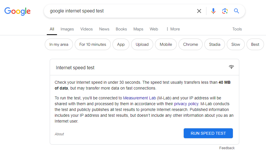 How to check internet speed, mbps