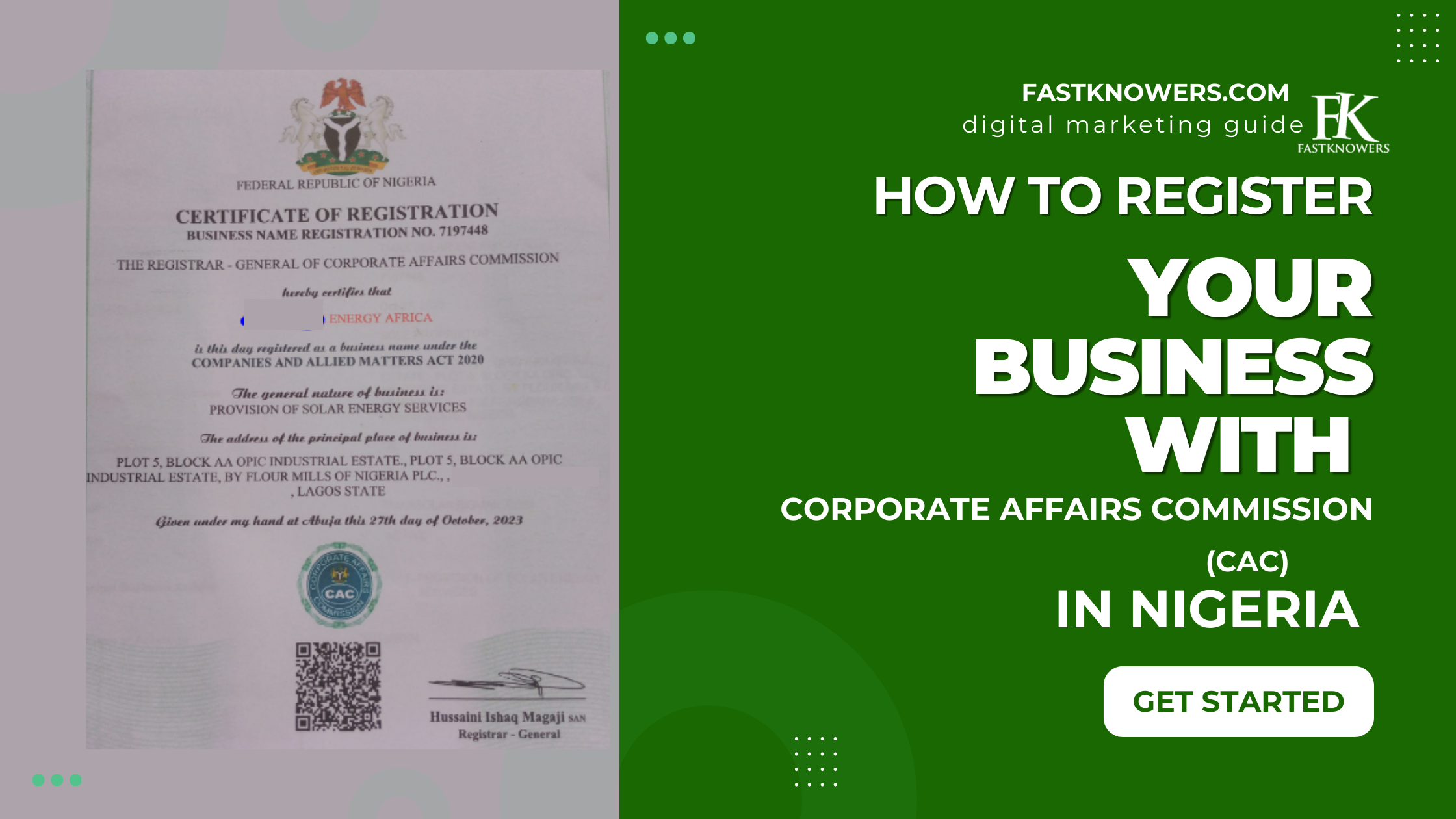 How to register a business name in Nigeria and get a domain for it