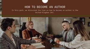 How to become an author in the UK