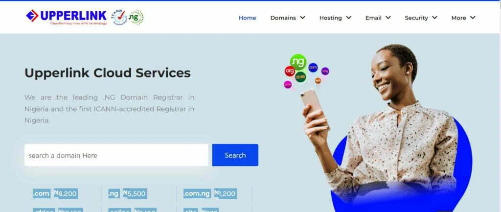 Upperlink domain and hosting registrar