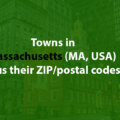 Cities in Massachusetts and their ZIP codes