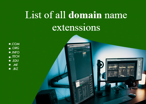 List of all domain extensions