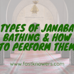 Types of janaba baths and how to perform them
