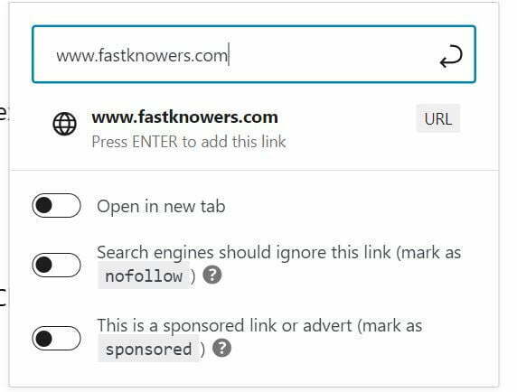 How to add a nofollow tag to a link on your blog article