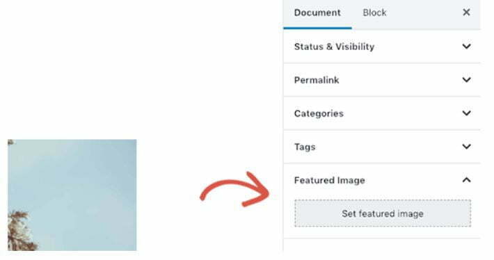 How to add featured image on WordPress blog post