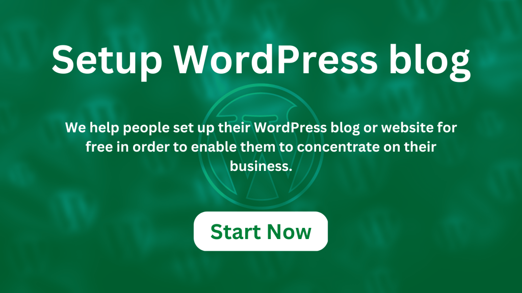 How do we help people setup their WordPress blog or website