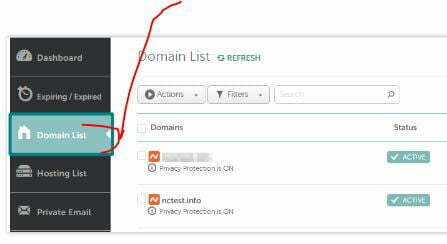 How to select domain list on web hosting