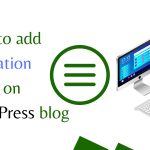 How to add navigation menu on your wordpress blog