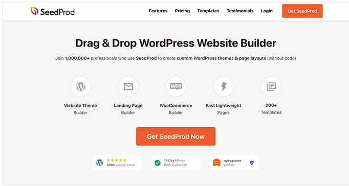 SeedProd WordPress page builder