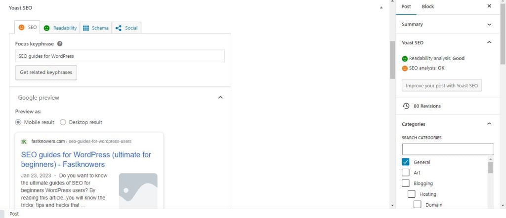 How to optimize blog post on WordPress using Yoast SEO plugin