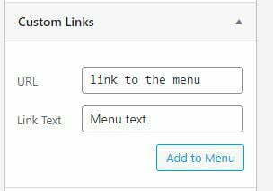 How to add a custom link on a WordPress navigation menu