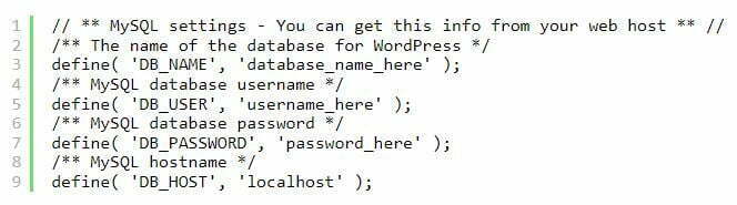 Error establishing a database connection