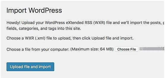 How to import files on WordPress