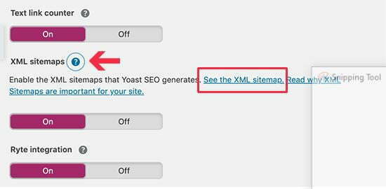 Previewing an XML sitemap on Yoast SEO plugin