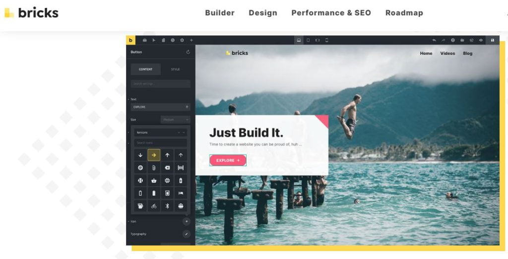 Bricks Builder WordPress page builder