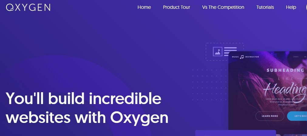 Oxygen Builder fastest WordPress page builder