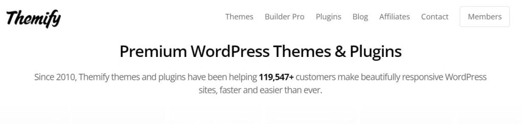 Themify fastest WordPress page builder
