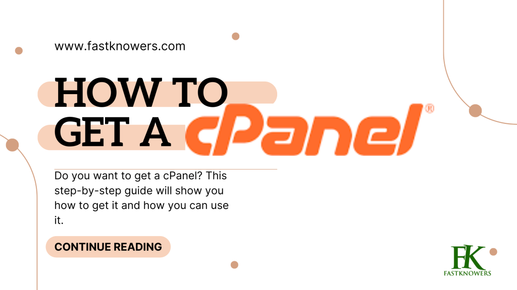 How to get a cPanel
