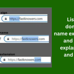 List of top domain extensions and their examples