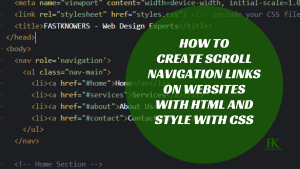 Read more about the article How to create a scroll navigation link using # and ID
