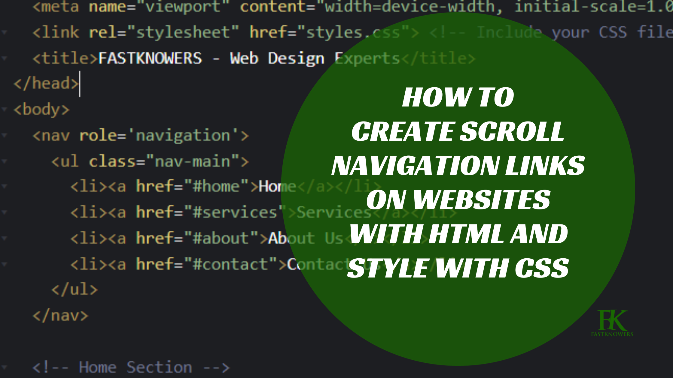 Step-by-step guides on how to add scroll navigation links on a website using HTML and CSS in conjunction with # and id attribute.