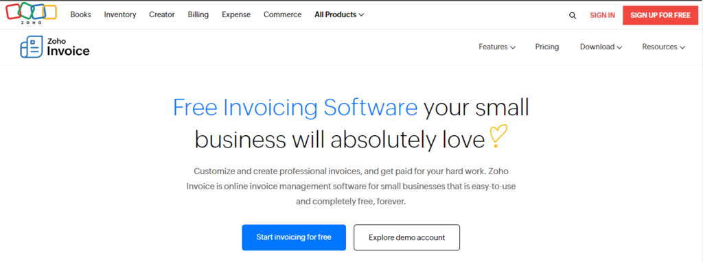 App for generating invoices for your business