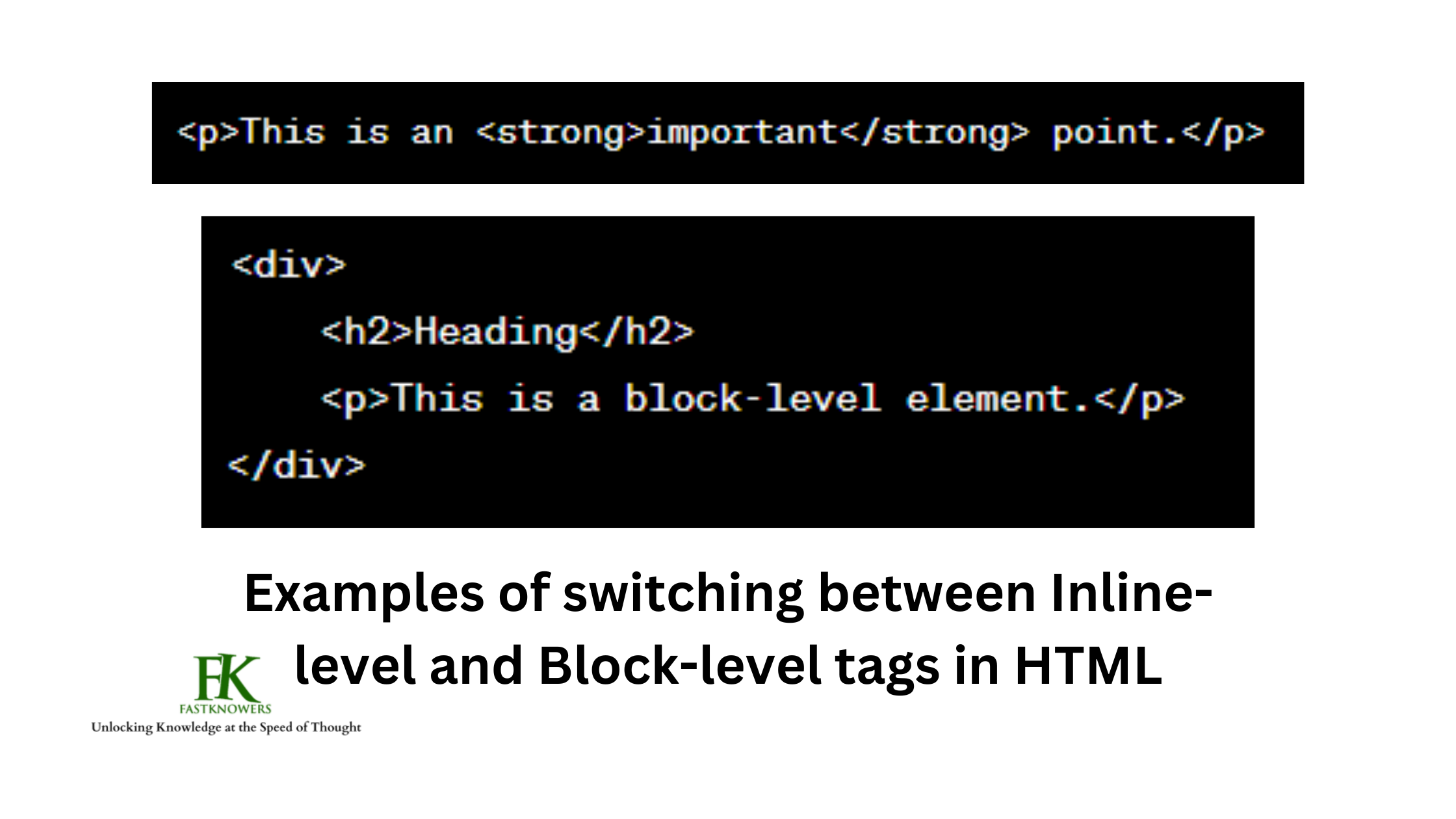 switching between Inline-level and Block-level tags in HTML

