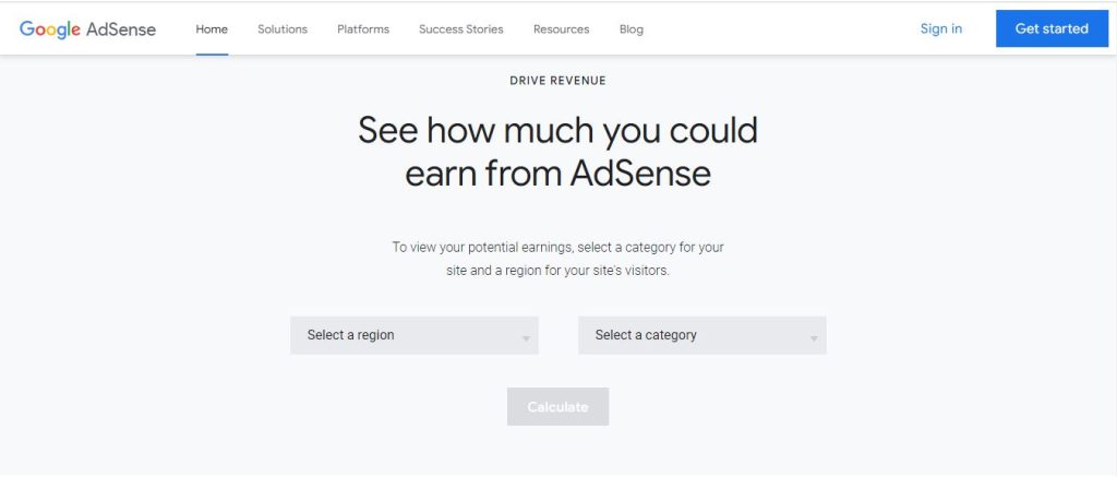 AdSense earning calculator