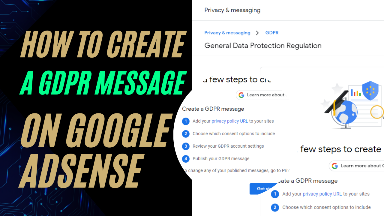 How to create a GDPR message for Google AdSense