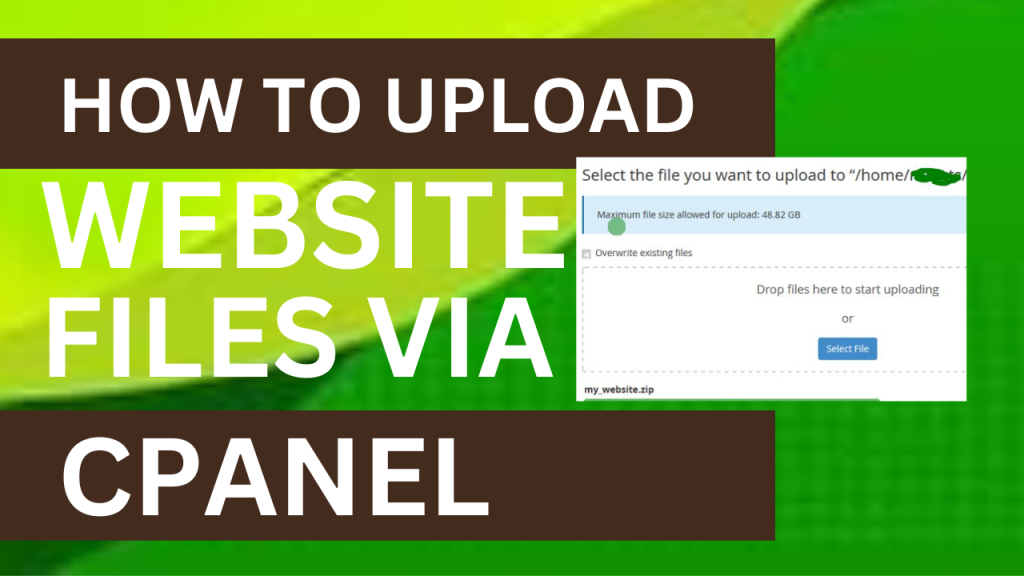 How to upload website files via cPanel