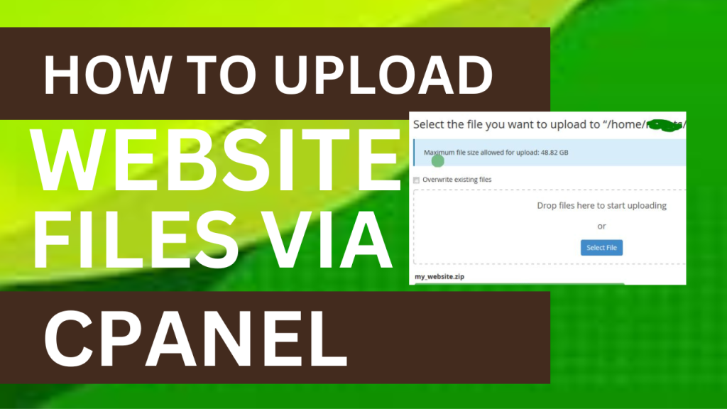 How to upload website files via cPanel 