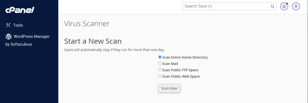 cPanel entire home directory