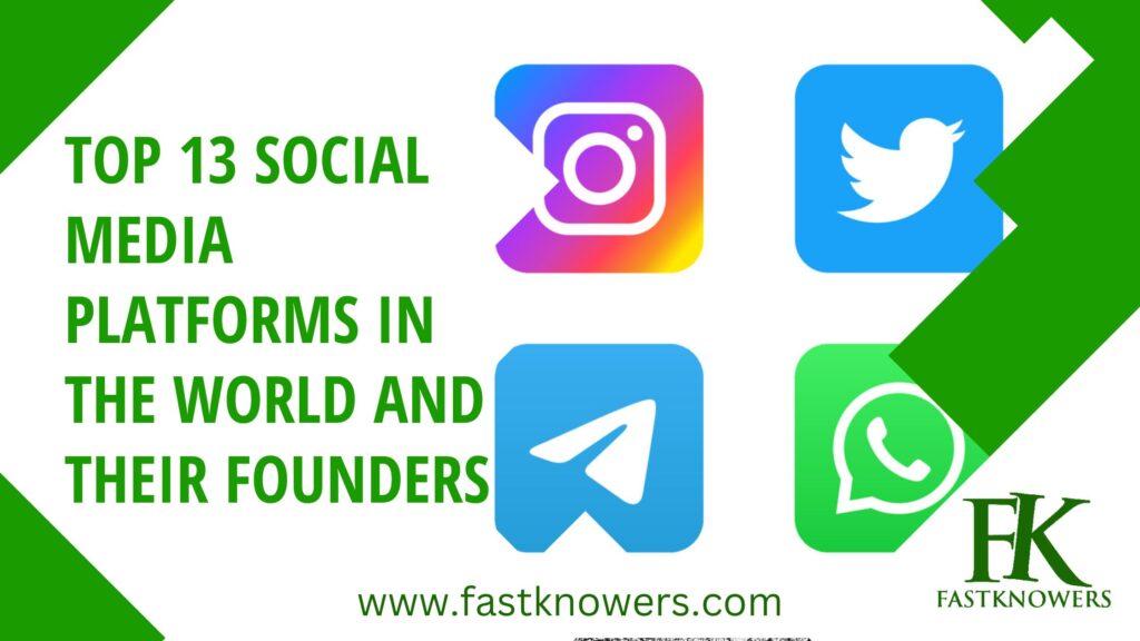 Top social media platforms in the world and their founders/ceos