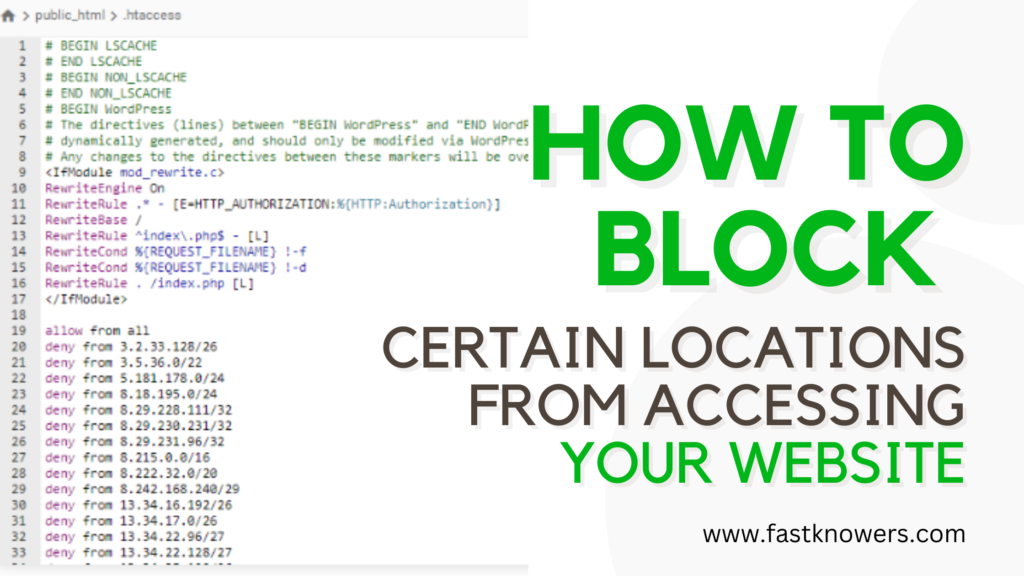 How to block certain locations from accessing your website