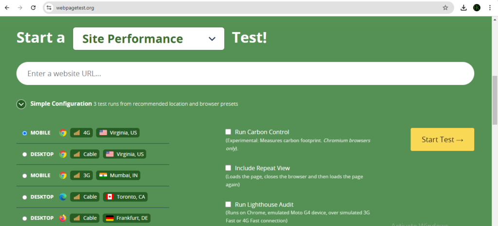 WebPageTest